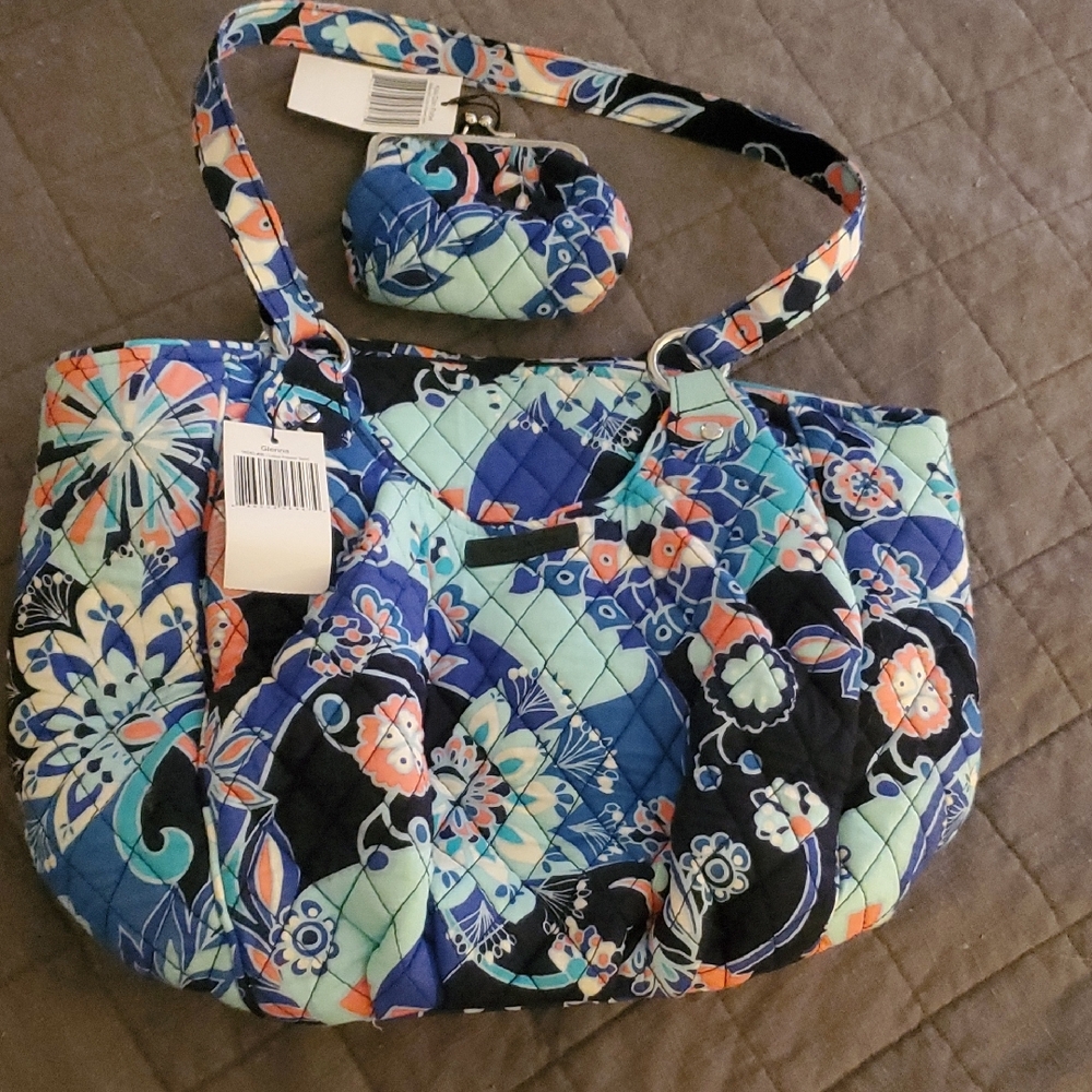 Vera Bradley Glenna Handbag & Matching Coin Purse